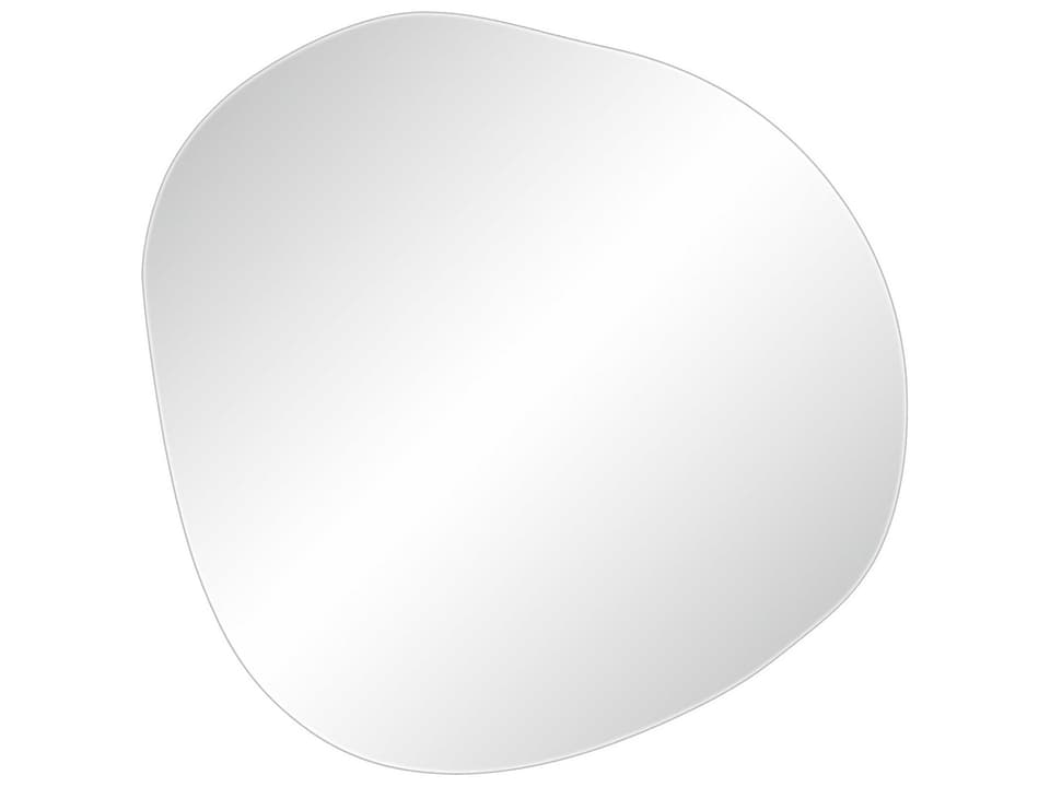 Lunaria Irregular Round Wall Mirror in Unframed Glass