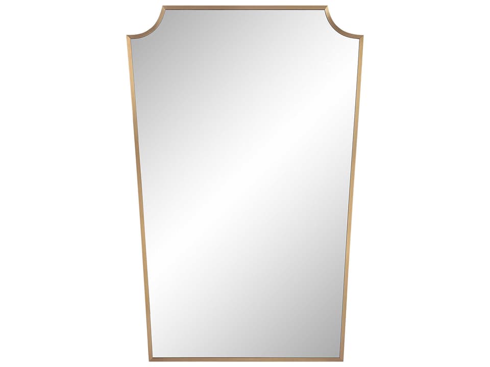Brigid Burnished Brass Rectangular Wall Mirror