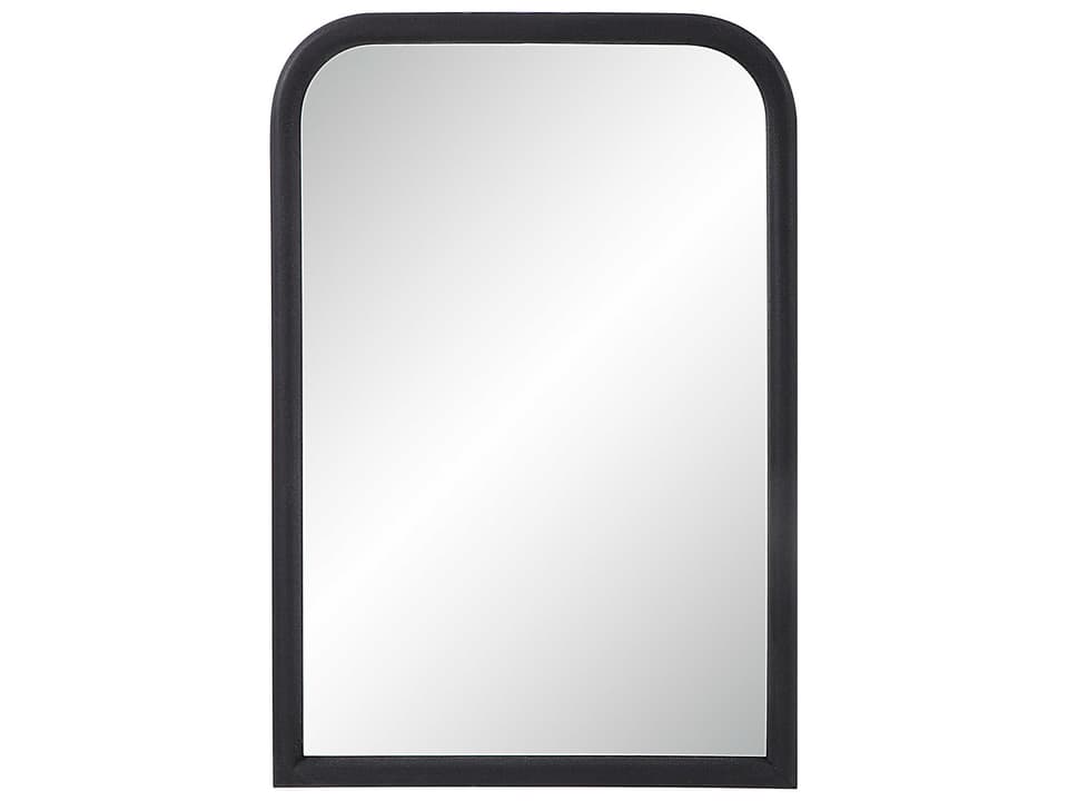 Dovima Textured Black Rectangular Arch Wall Mirror