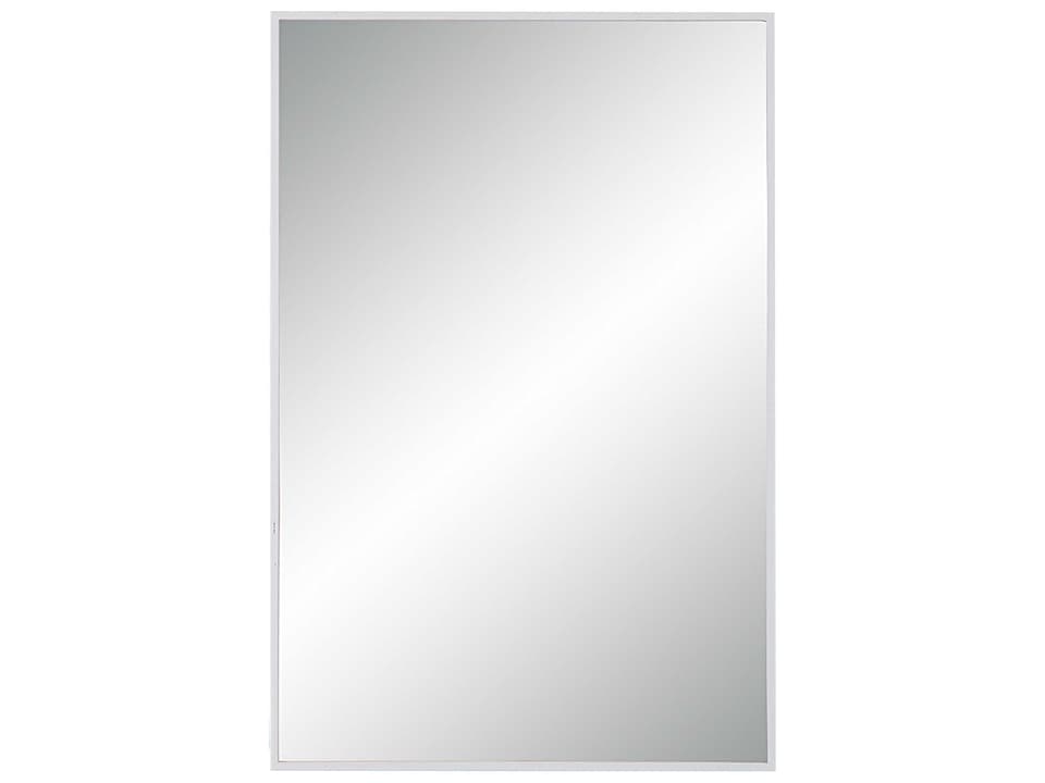 Orchid Matte White Rectangular Wall Mirror