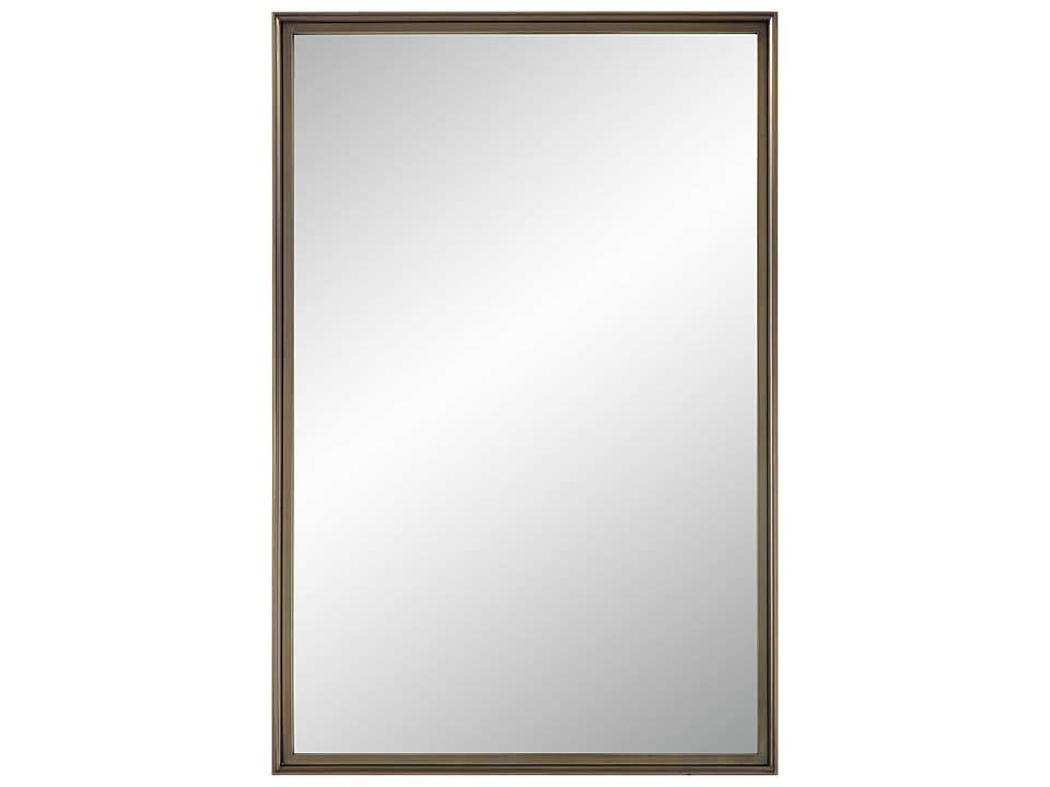 Sandcastle Antique Brushed Brass Rectangular Wall Mirror