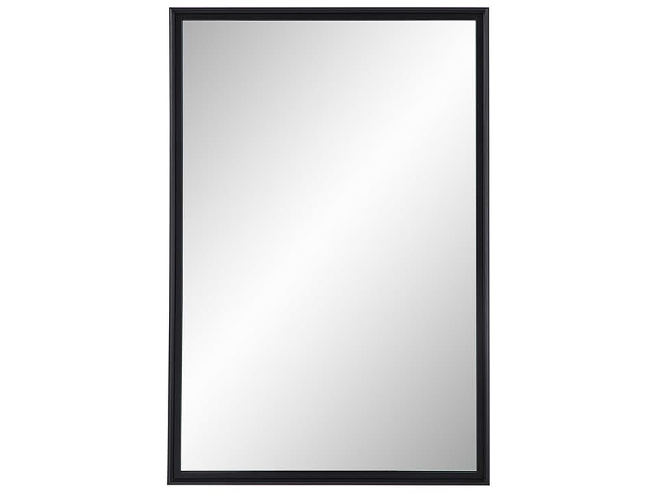 Lausanne Matte Black Rectangular Wall Mirror