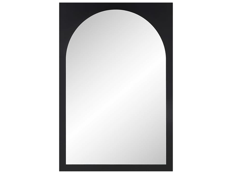 Bilzen Matte Black Rectangular Arch Wall Mirror