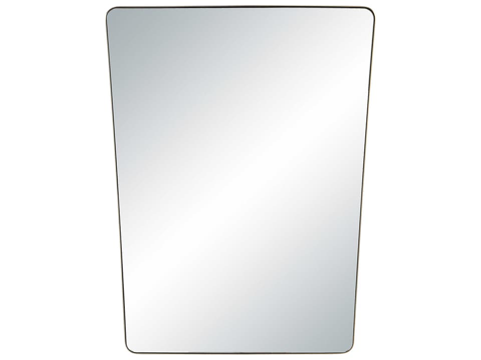 Mily Champagne Rectangular Wall Mirror with Rounded Corners