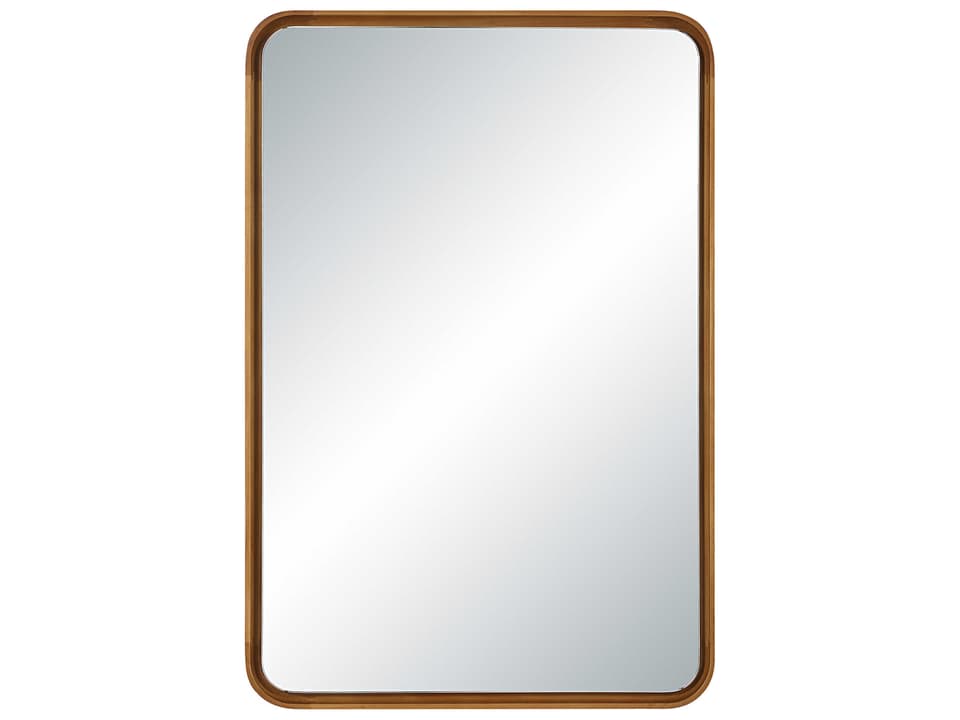 Tillie Natural Rectangular Wall Mirror with Pinewood Frame