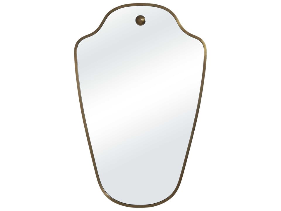 Elodie Dark Antique Brushed Brass Wall Mirror