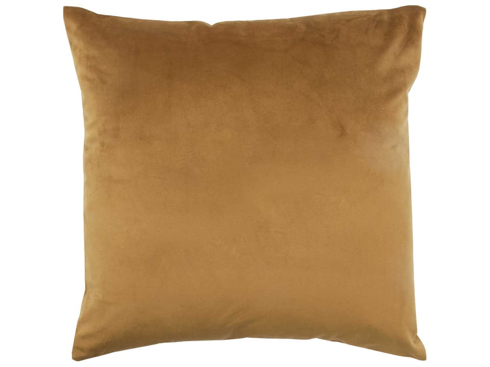 Verona 20 Inch Square Indoor Pillow in Camel with Feather Down Fill