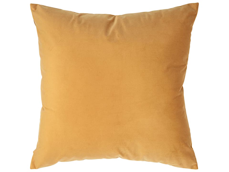 Jonquil Polyester Velvet Indoor Pillow in Mango