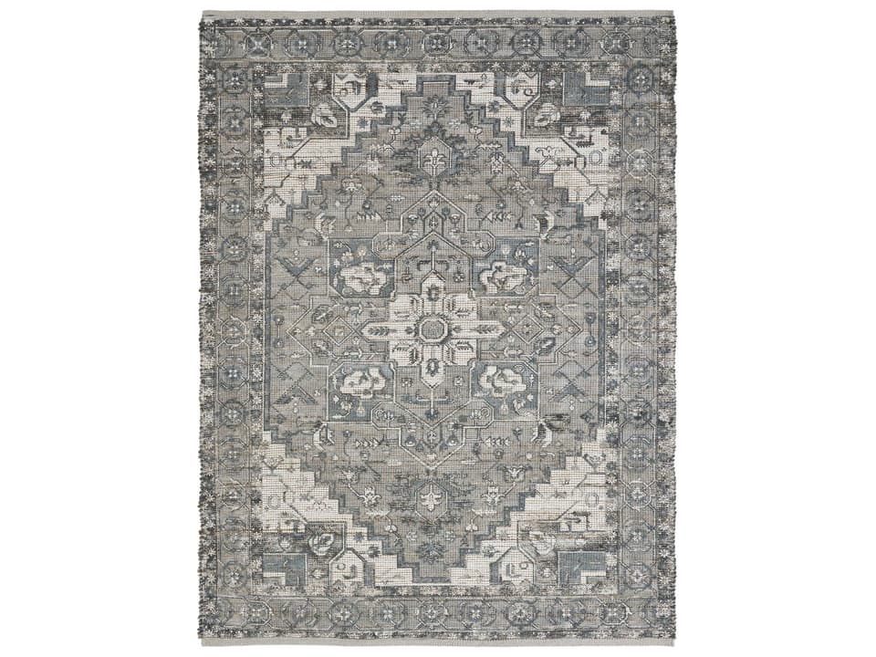 Pongola Bordered Area Rug Natural and Teal Handwoven Cotton Jute
