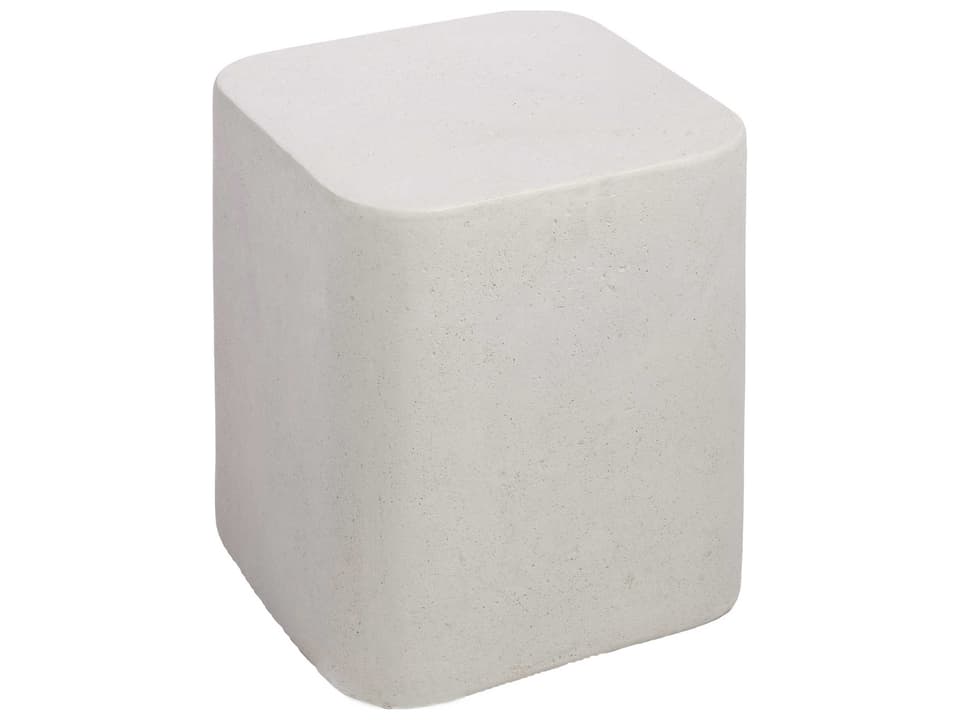 Alsace Square End Table in Natural Volcanic Stone Blend