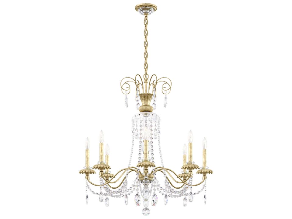 Helenia 8-Light Heirloom Silver Crystal Candelabra Chandelier