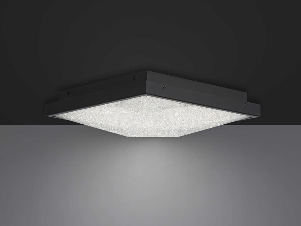Wisteria Integrated LED Flush Mount in Black with Crystal Dust
