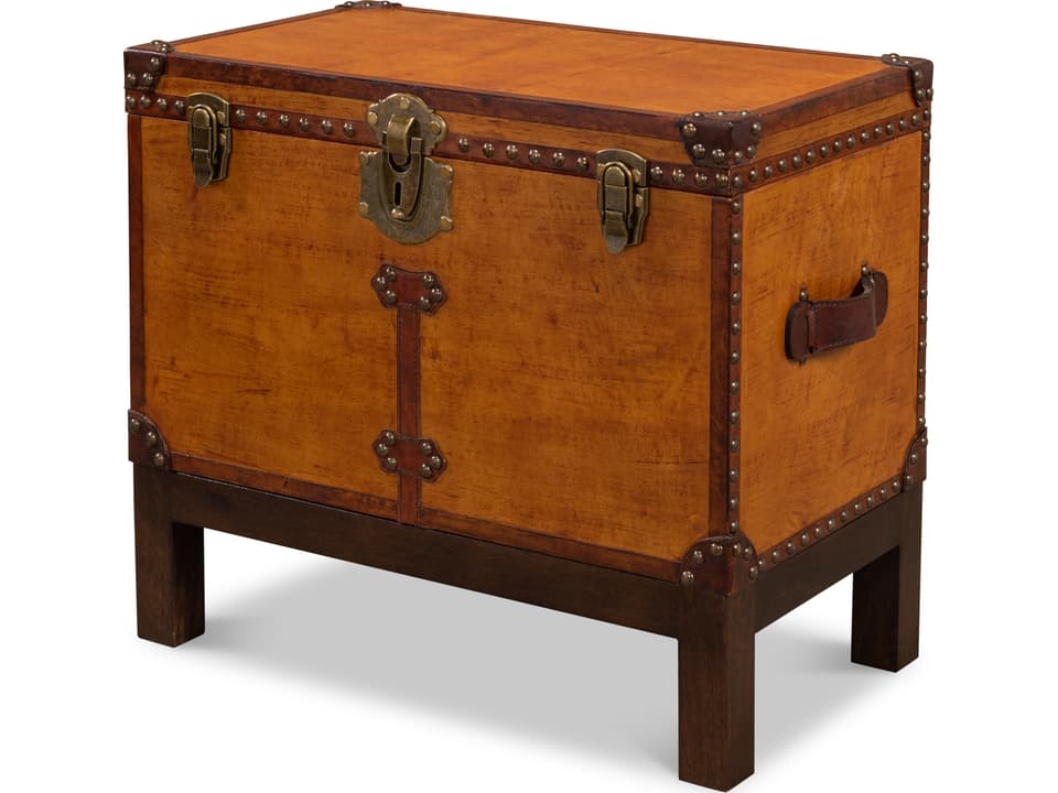 Abilene Leather Box with Stand in Tan Handstain Finish