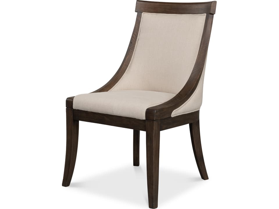 Lucas Upholstered Dining Side Chair in Ash and Linen