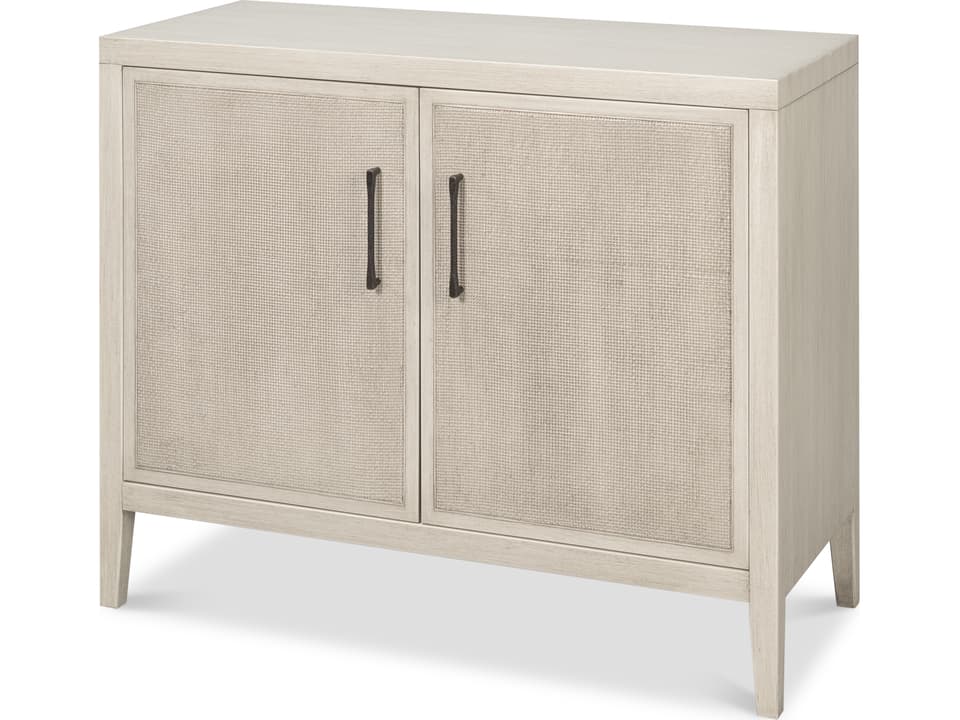 Charity Two Door Sideboard in Covet White with Cane Doors