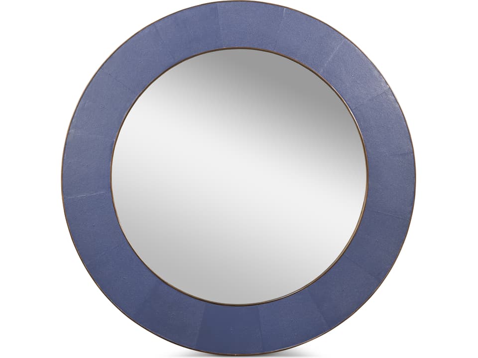 Judith Octagonal Mirror Shagreen Marlin Gold Metal Frame