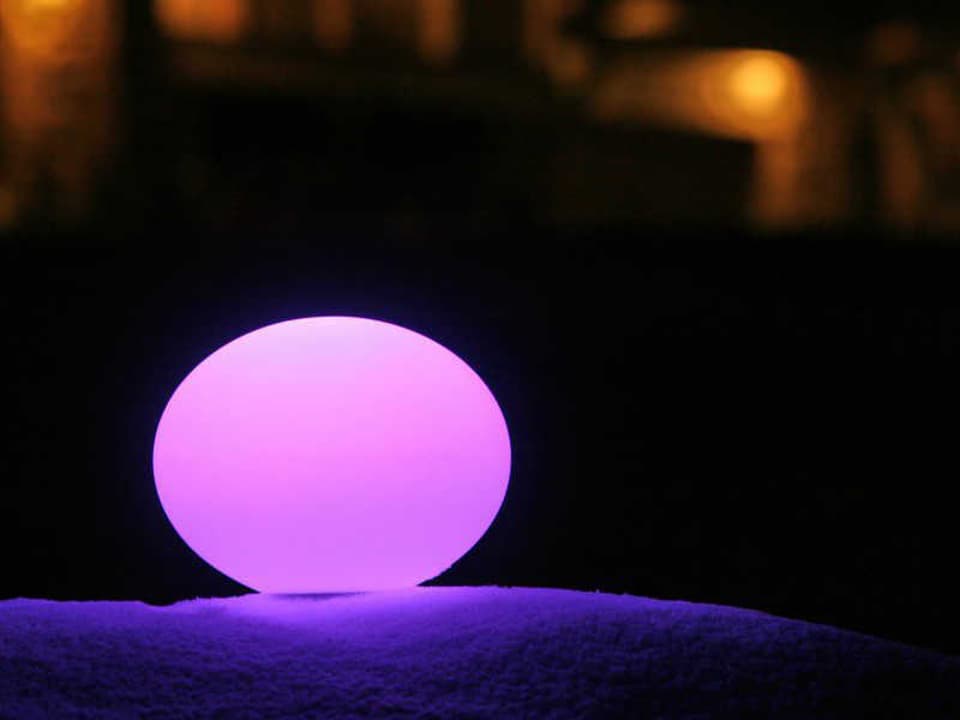 Flatball 14-Inch Portable Bluetooth LED Floating Outdoor Lamp White