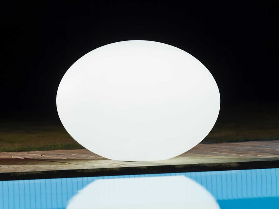 Flatball XL Bluetooth Portable Outdoor LED Floor Lamp in White