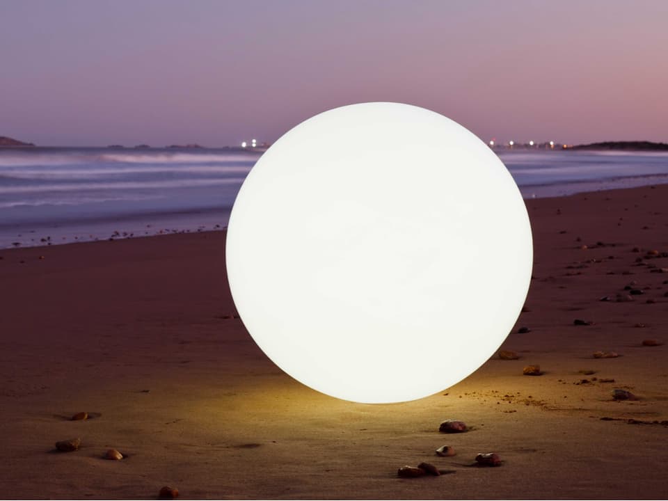Globe Bluetooth Rechargeable Outdoor LED Ball Lamp in White