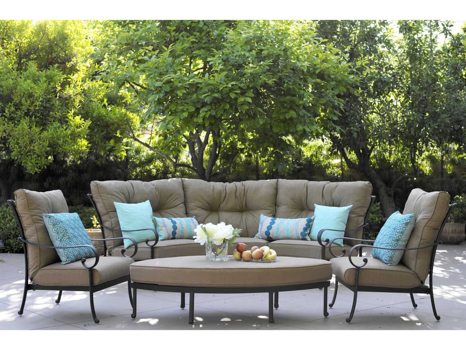 Santa Anita Antique Bronze Cast Aluminum Lounge Set