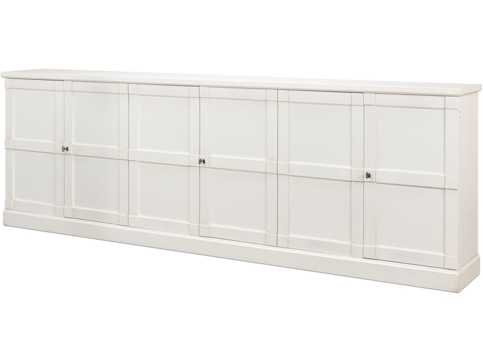 Luciana 6-Door Wood Buffet in Cortina White