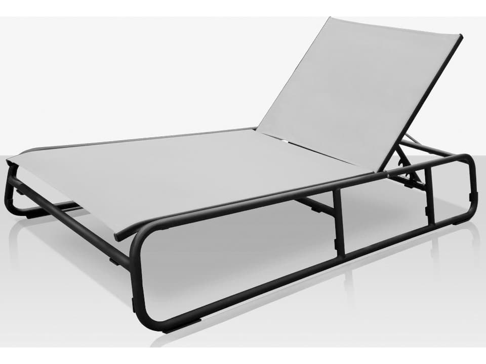 Elephant Aluminum Sling Armless Stackable Chaise Lounge