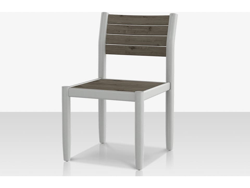 Danish Aluminum Slatted Dining Side Chair