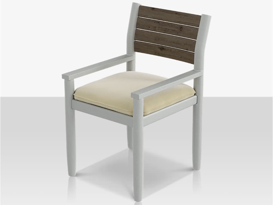 Danish Aluminum Sling Strap Dining Arm Chair