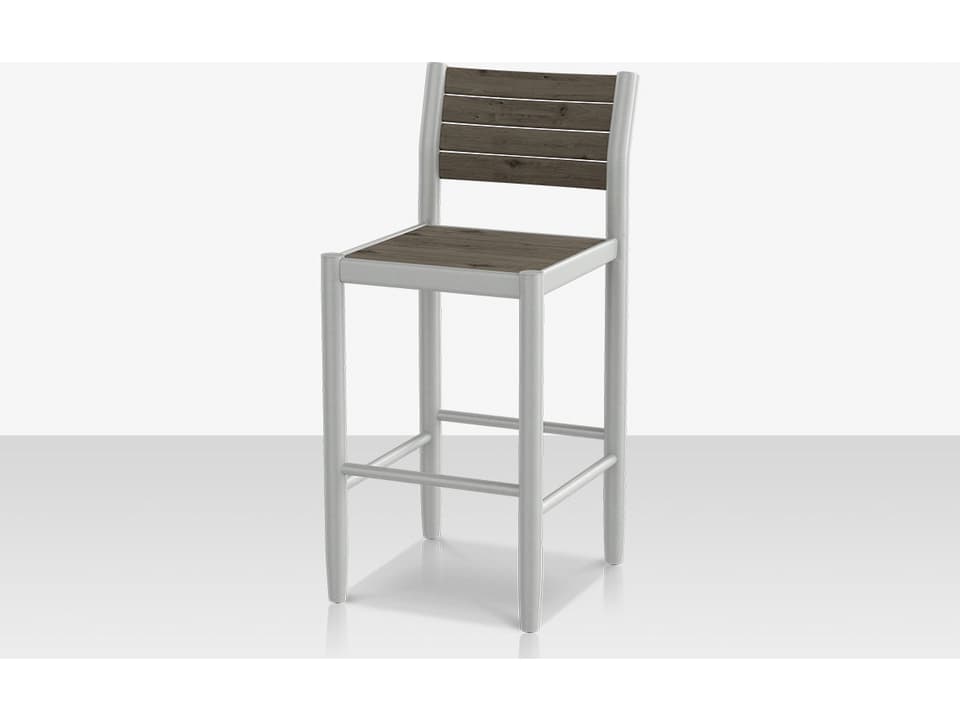 Danish Aluminum Composite Slatted Bar Side Chair