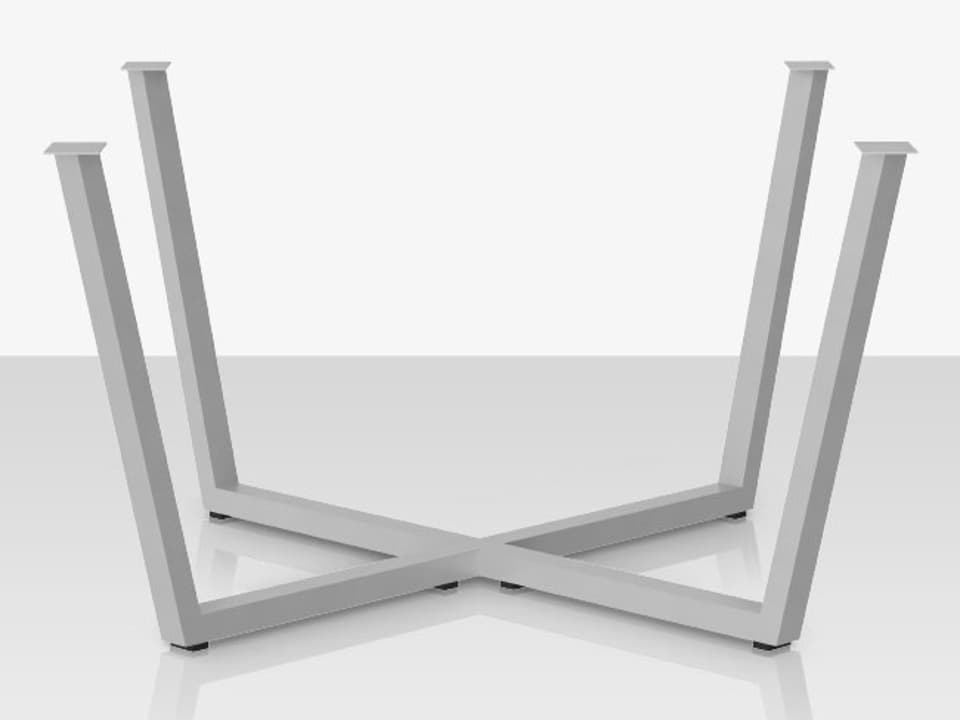 Contemporary Aluminum Flat Style Dining Table Base