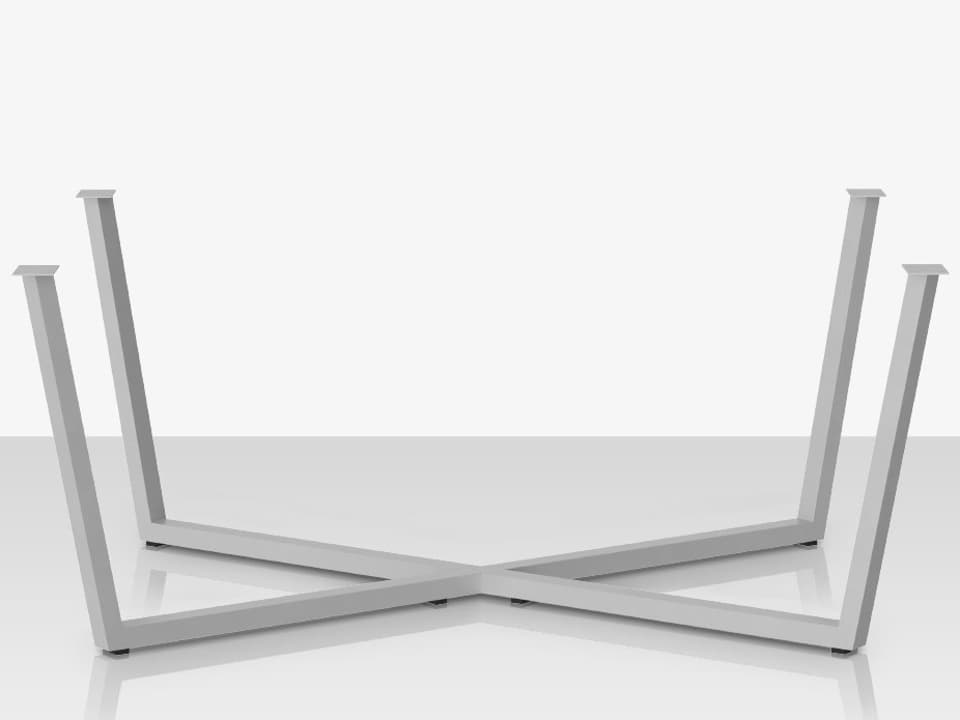 Contemporary Flat X 96 Style Aluminum Dining Table Base