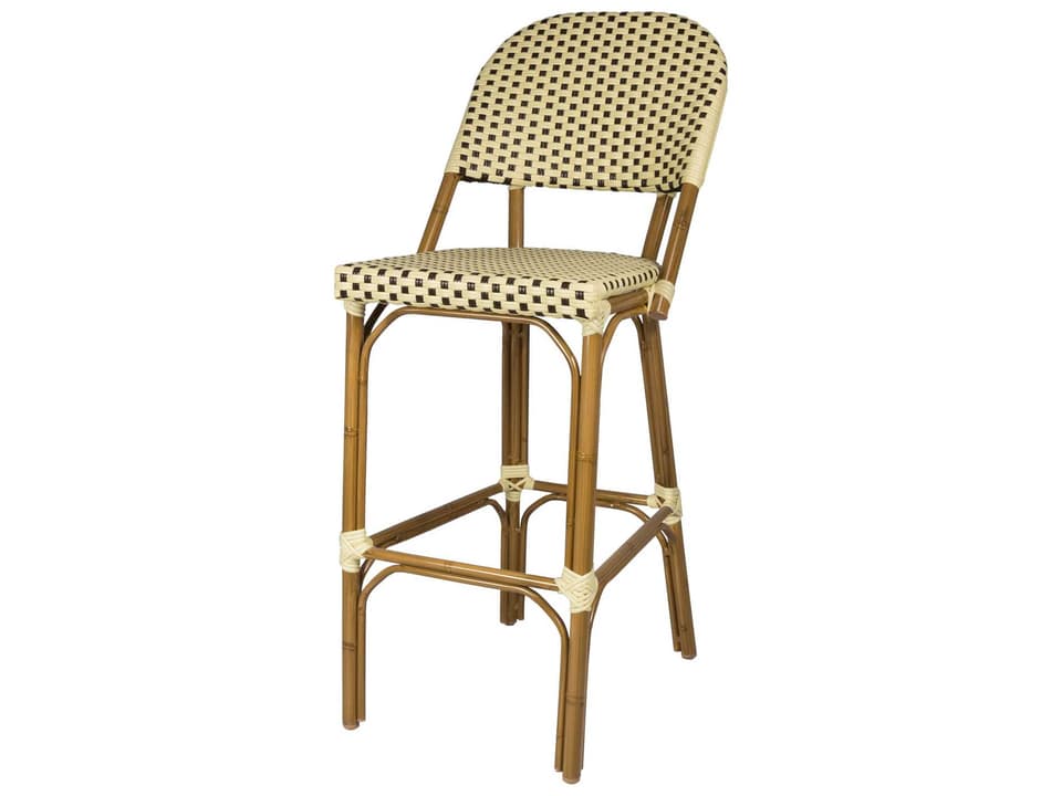 Paris Aluminum Stackable Bar Side Chair in Powder-Coated Finish
