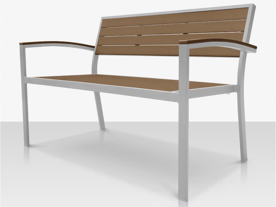 Napa Aluminum Loveseat with Durawood Slats