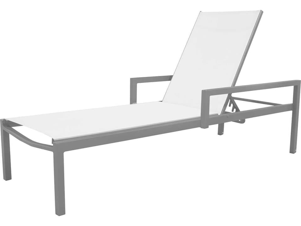 Fusion Aluminum Sling Chaise Lounge with Arms