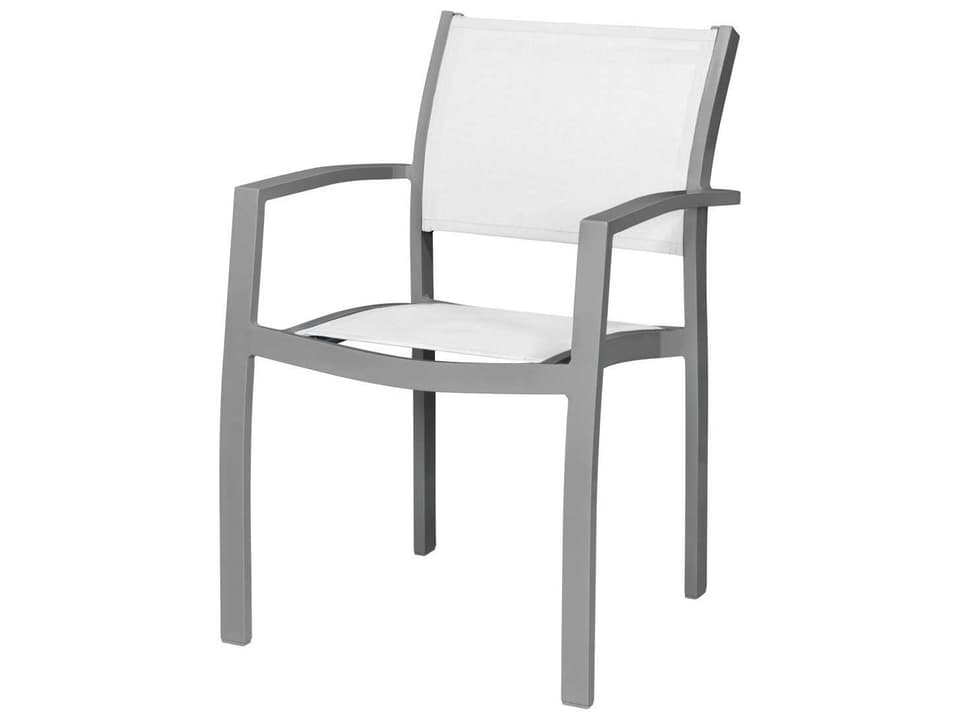 Fusion Sling Aluminum Stackable Dining Arm Chair