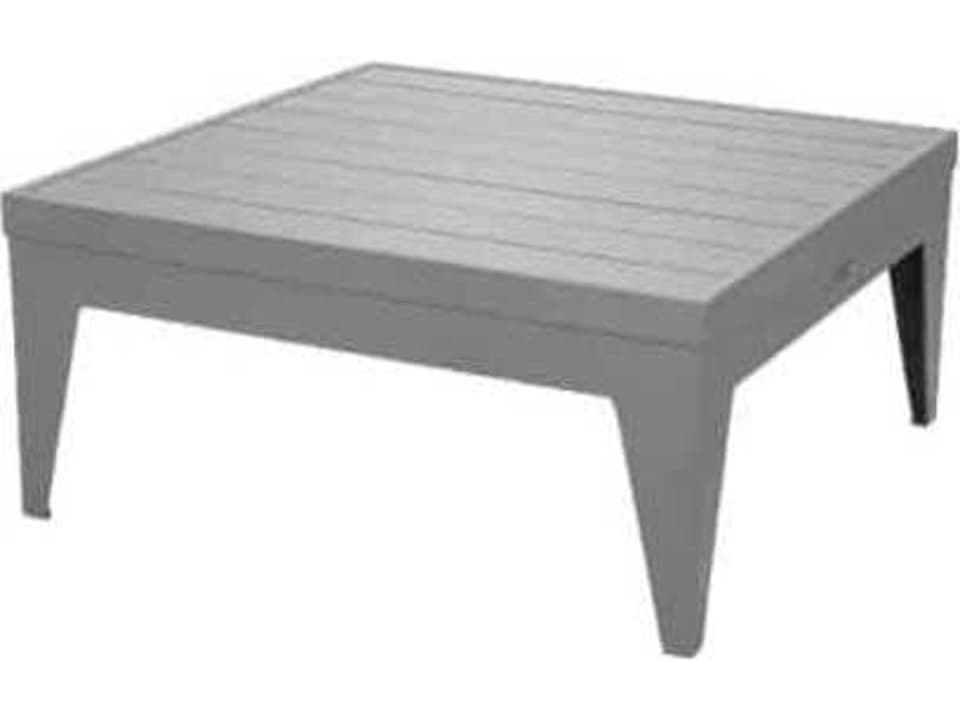 South Beach Square Coffee Table in Powder-Coated Aluminum