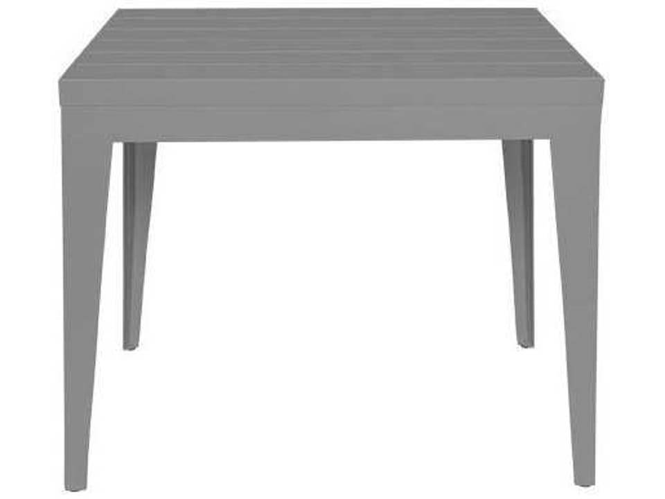 South Beach Aluminum Square End Table in Bronze Age