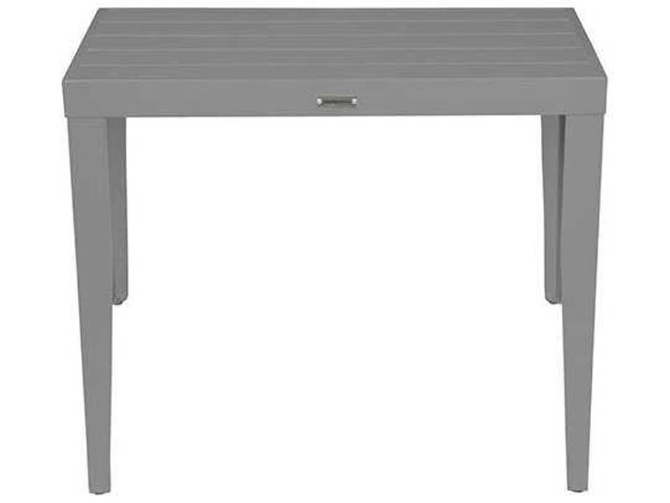 South Beach Rectangular Aluminum Outdoor End Table in Powder Coated Finish