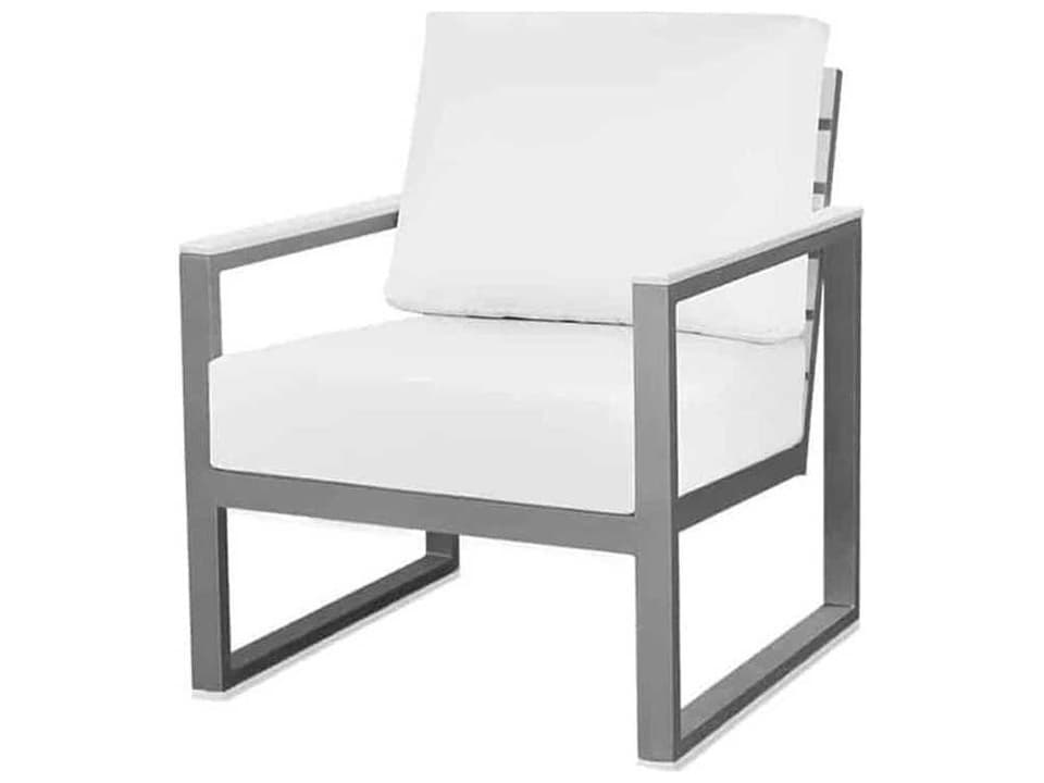 Modera Aluminum Outdoor Lounge Chair with Fabric Cushions