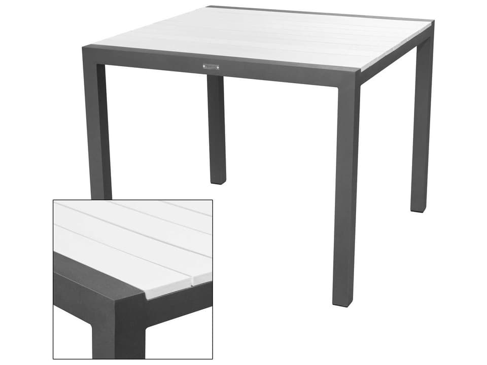 Modera Aluminum Square Dining Table with Duraboard Top
