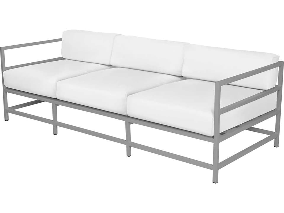 Delano 96-Inch Aluminum Sofa with Sunbrella Cushions