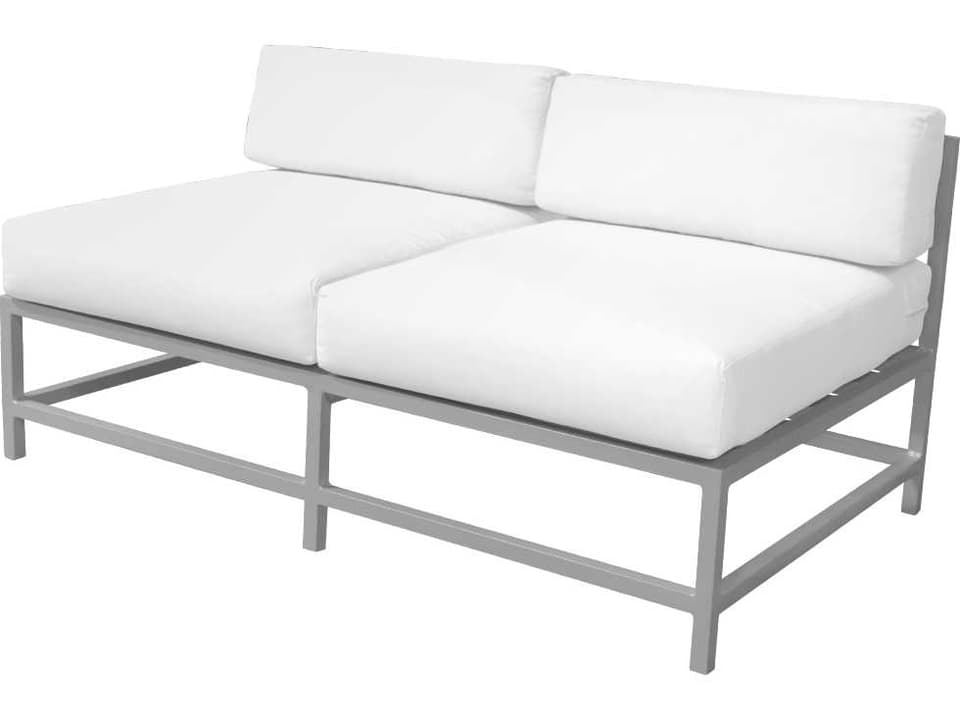 Delano Aluminum Modular Armless Loveseat