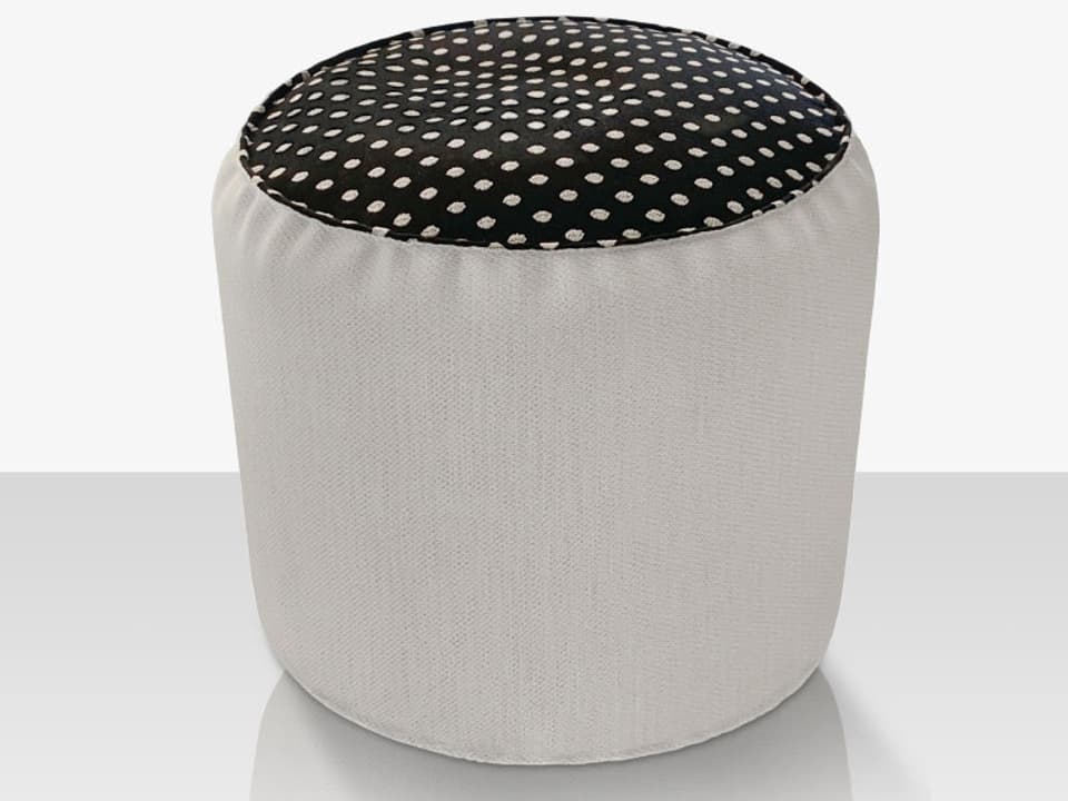 Casbah 19-Inch Round Outdoor Pouf Ottoman