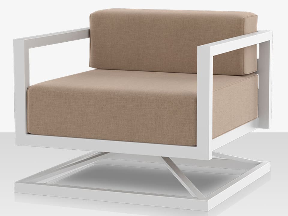 Iconic Aluminum Swivel Lounge Chair