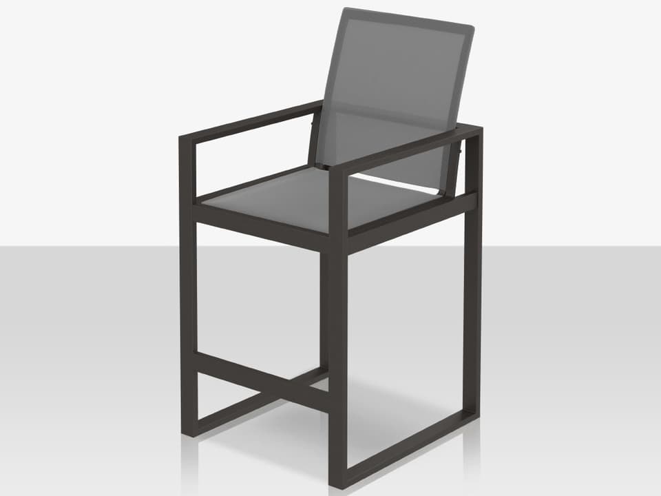 Iconic Aluminum Sling Highback Bar Arm Chair