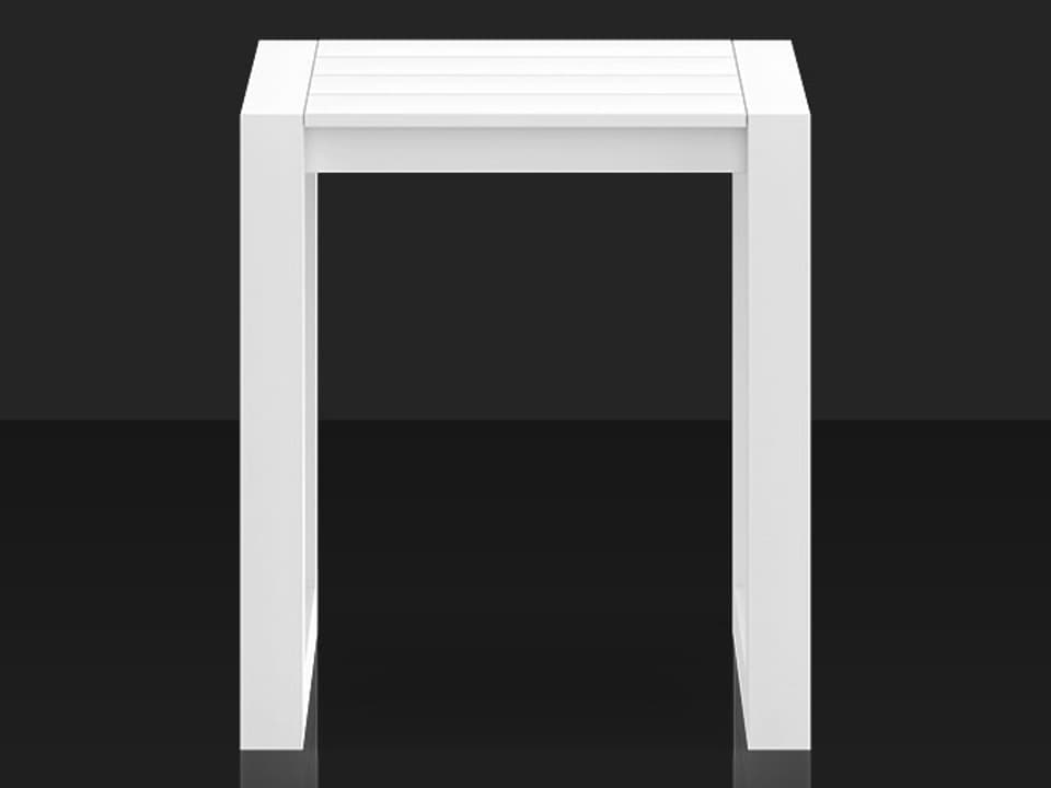 Iconic Small Square Side Table with Aluminum Top