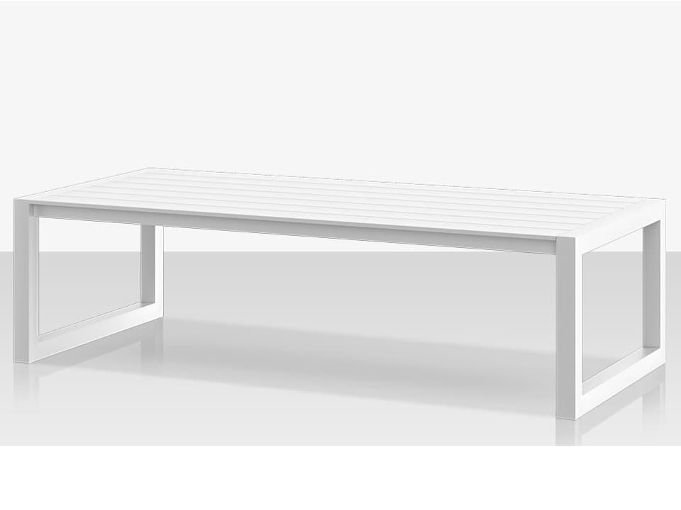 Iconic Aluminum Small Rectangular Coffee Table