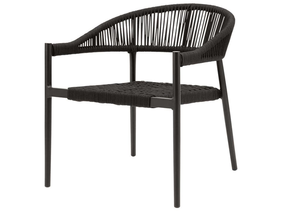 Skye Quick Ship Aluminum Strap Outdoor Lounge Chair in Powder-Coated Aluminum