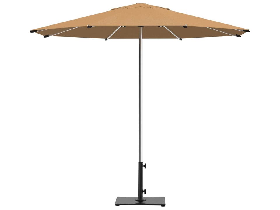 Oasis 9-Foot Octagonal Market Umbrella in Silver Frame with Solution-Dyed Fabric