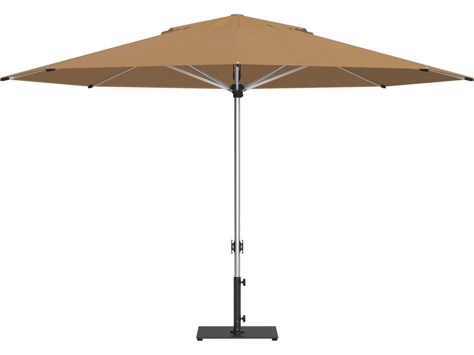 Oasis 13-Foot Octagonal Market Umbrella in Silver with Solution-Dyed Acrylic Canopy